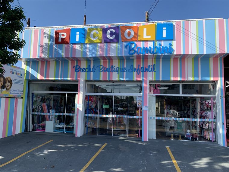 Fachada da loja Piccoli Bambini em Itu
